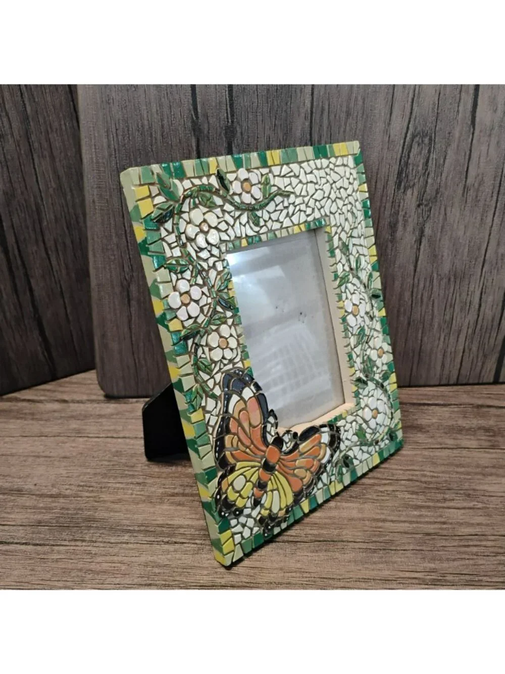 Mosaic Photo Frame, Butterfly & Floral Design - 7
